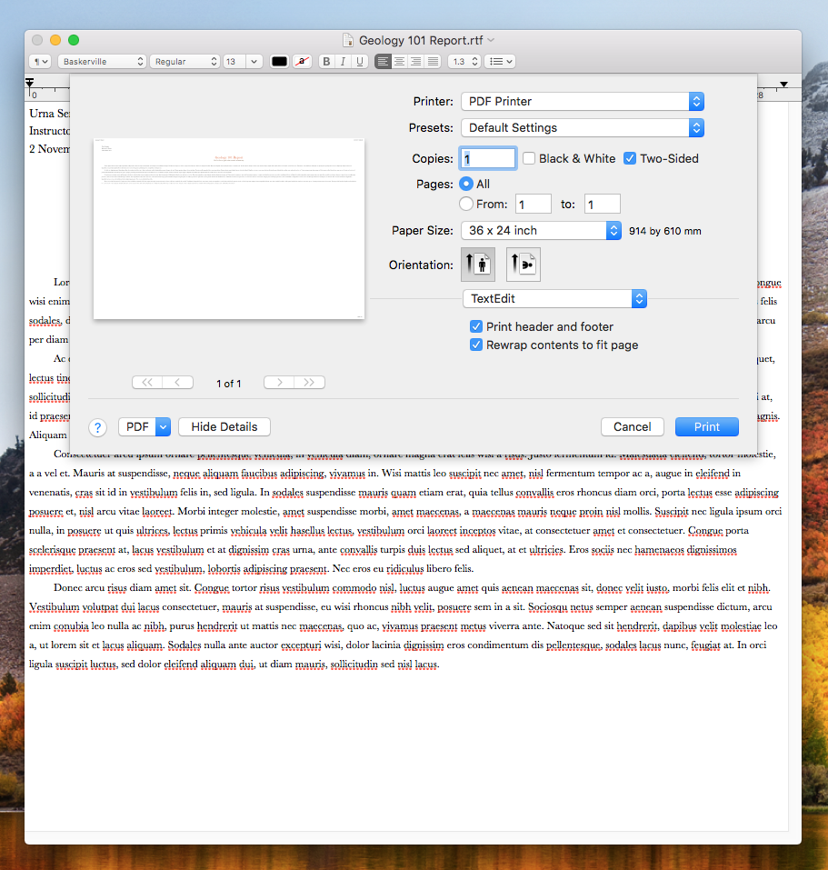 edit pdf paper size